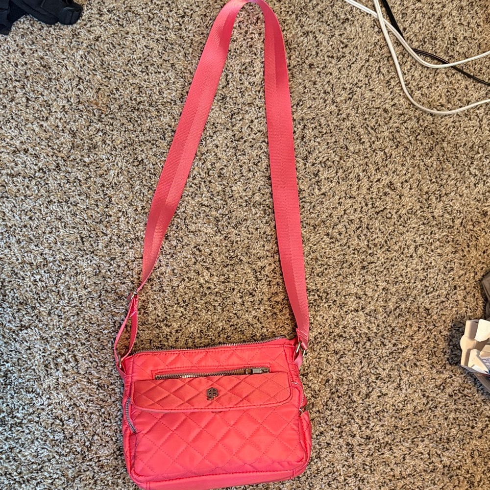Chic Pink Quilted Crossbody Bag